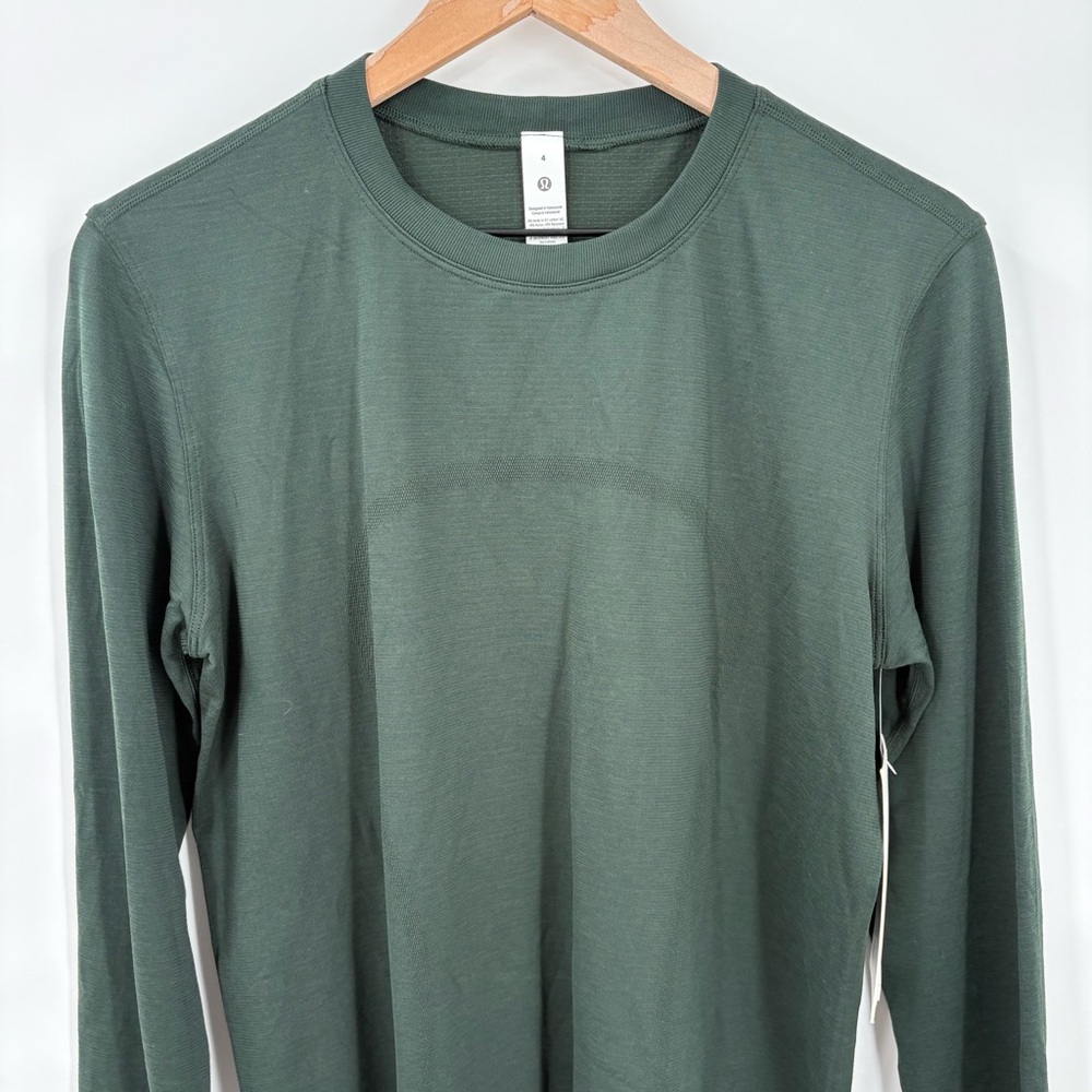 Lululemon Swiftly Relaxed Long Sleeve Tee Legacy Green Size 4 New - Picture 5 of 10